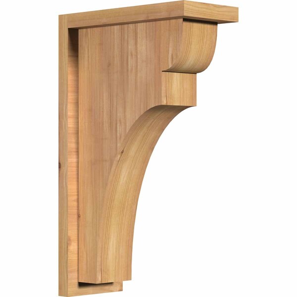Ekena Millwork Yorktown Smooth Corbel w/Backplate, Western Red Cedar, 5 1/2"W x 12"D x 20"H COR06X12X20YOR01SWR - main